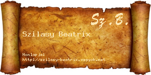 Szilasy Beatrix névjegykártya