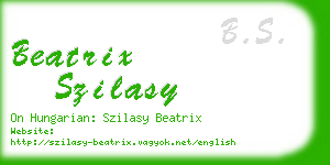 beatrix szilasy business card